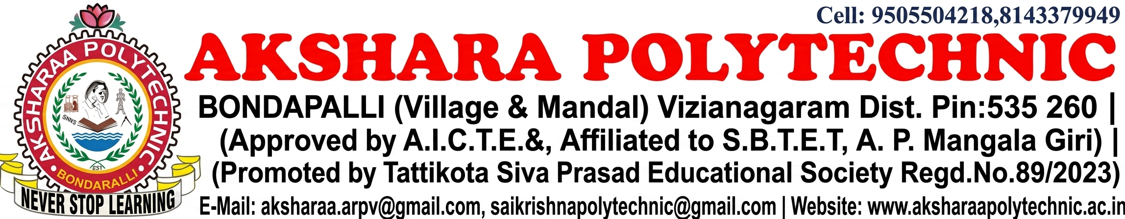 Aksharaa Polytechnic Official Header